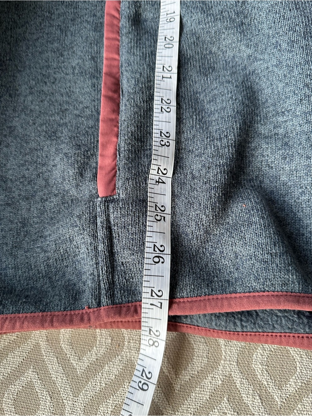 LL Bean Men XL Sweater 1/4 Snap Fleece Pullover Colorblock Green Gray - Picture 6 of 8